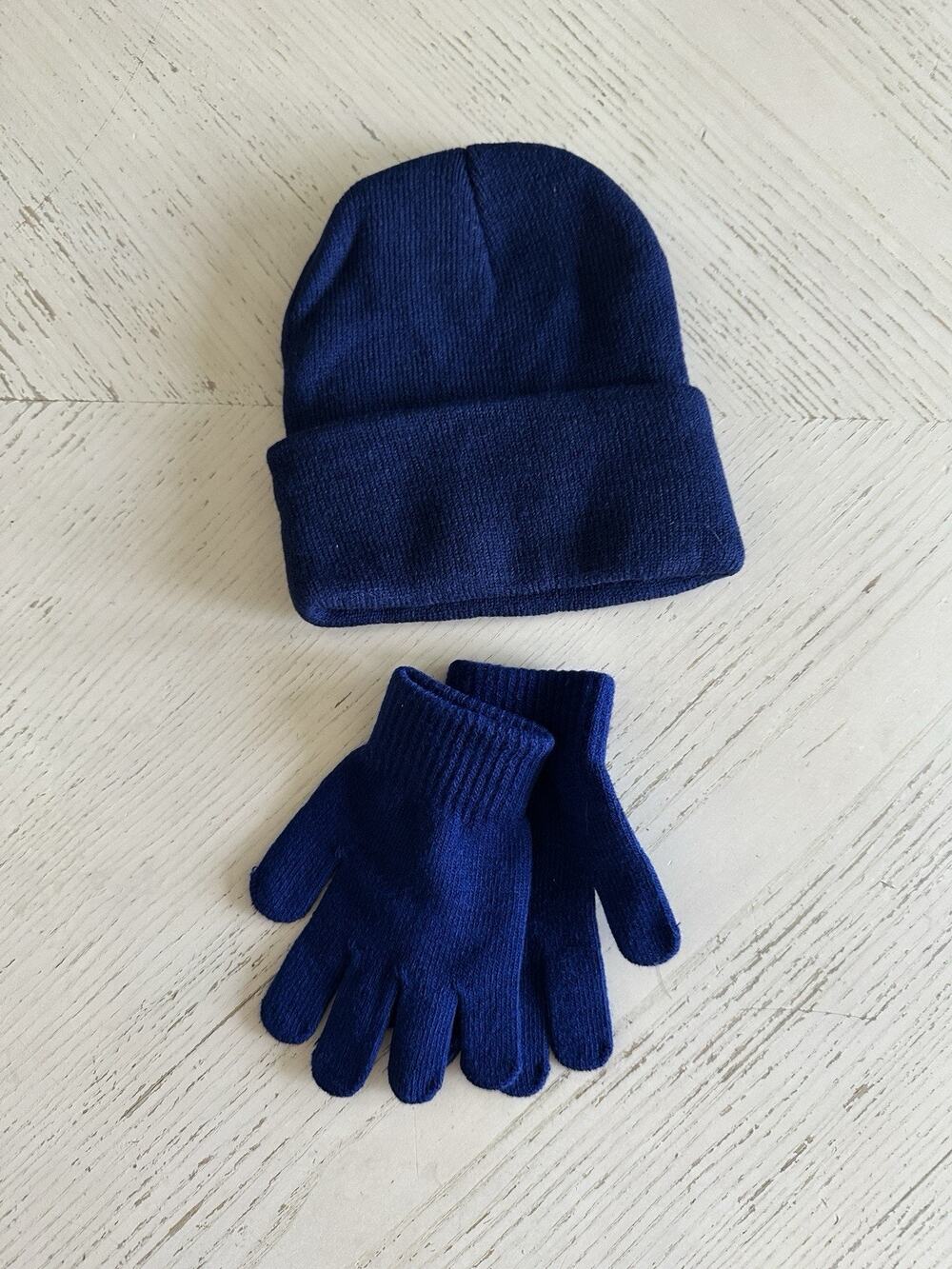 Youth Winter Beanie Hat Gloves Bundle Warm Set